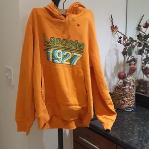 Lacoste Fango Vintage Printed Hooded Fleece Sweatshirt XL